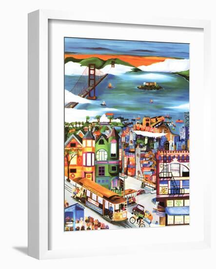 Hills of San Francisco-Linnea Pergola-Framed Art Print