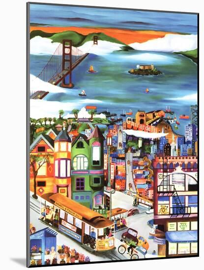 Hills of San Francisco-Linnea Pergola-Mounted Art Print