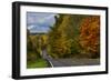 Hills on Highway 46 in Autumn West of Spencer, Indiana, USA-Chuck Haney-Framed Photographic Print