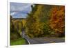 Hills on Highway 46 in Autumn West of Spencer, Indiana, USA-Chuck Haney-Framed Photographic Print