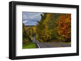 Hills on Highway 46 in Autumn West of Spencer, Indiana, USA-Chuck Haney-Framed Photographic Print