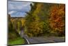 Hills on Highway 46 in Autumn West of Spencer, Indiana, USA-Chuck Haney-Mounted Photographic Print