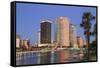 Hillsborough River and Tampa Skyline, Florida, United States of America, North America-Richard Cummins-Framed Stretched Canvas
