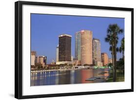 Hillsborough River and Tampa Skyline, Florida, United States of America, North America-Richard Cummins-Framed Photographic Print