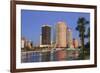 Hillsborough River and Tampa Skyline, Florida, United States of America, North America-Richard Cummins-Framed Photographic Print