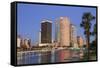 Hillsborough River and Tampa Skyline, Florida, United States of America, North America-Richard Cummins-Framed Stretched Canvas