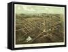 Hillsdale, Michigan - Panoramic Map-Lantern Press-Framed Stretched Canvas