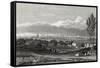 Hillside and Distant View of Birmingham, England-null-Framed Stretched Canvas