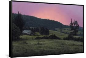 Hillside at Dusk-Wilhelm Goebel-Framed Stretched Canvas