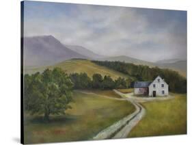 Hillside Barn - Rural-Bill Philip-Stretched Canvas