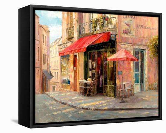 Hillside Café-Haixia Liu-Framed Stretched Canvas