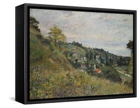 Hillside in Auvers; Sente Et Coteaux D'Auvers-Camille Pissarro-Framed Stretched Canvas