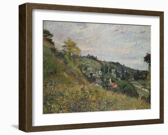 Hillside in Auvers; Sente Et Coteaux D'Auvers-Camille Pissarro-Framed Giclee Print