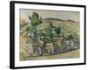 Hillside in Provence. Ca. 1890-92-Paul Cézanne-Framed Giclee Print