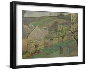 Hillside of the Hermitage, Pontoise, 1873-Camille Pissarro-Framed Giclee Print