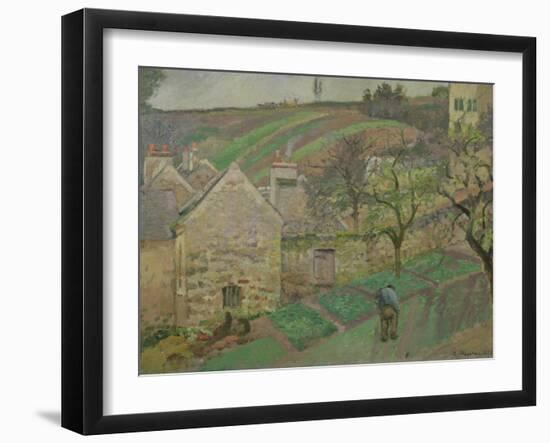 Hillside of the Hermitage, Pontoise, 1873-Camille Pissarro-Framed Giclee Print