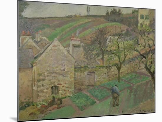 Hillside of the Hermitage, Pontoise, 1873-Camille Pissarro-Mounted Giclee Print