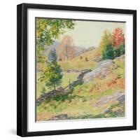 Hillside Pastures—September, 1922-Willard Leroy Metcalf-Framed Giclee Print