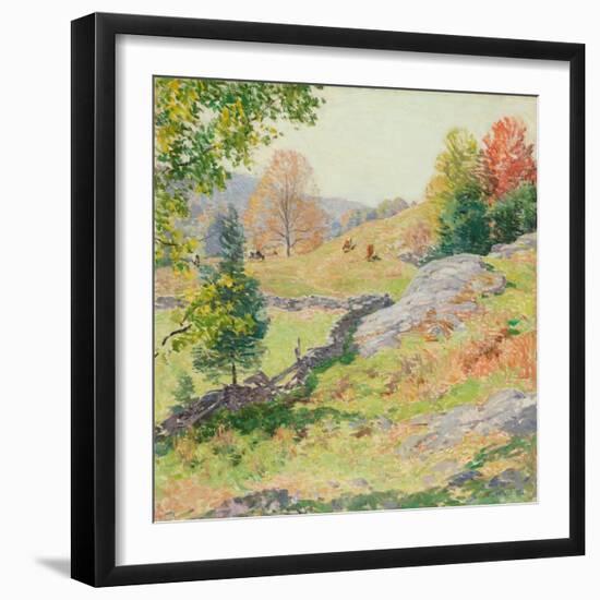 Hillside Pastures—September, 1922-Willard Leroy Metcalf-Framed Giclee Print