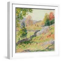 Hillside Pastures—September, 1922-Willard Leroy Metcalf-Framed Giclee Print