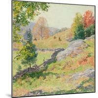 Hillside Pastures—September, 1922-Willard Leroy Metcalf-Mounted Giclee Print