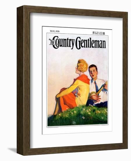 "Hillside Serenade," Country Gentleman Cover, May 1, 1928-McClelland Barclay-Framed Giclee Print