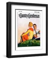 "Hillside Serenade," Country Gentleman Cover, May 1, 1928-McClelland Barclay-Framed Premium Giclee Print