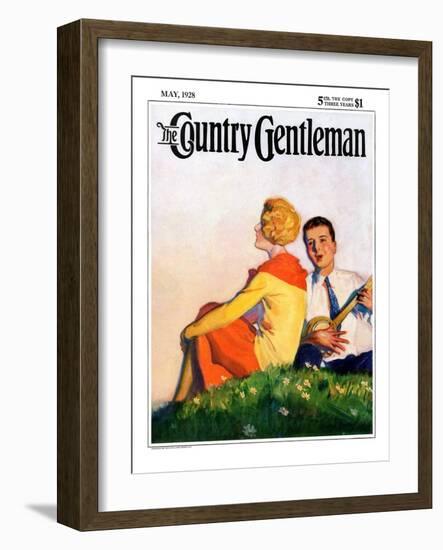 "Hillside Serenade," Country Gentleman Cover, May 1, 1928-McClelland Barclay-Framed Giclee Print