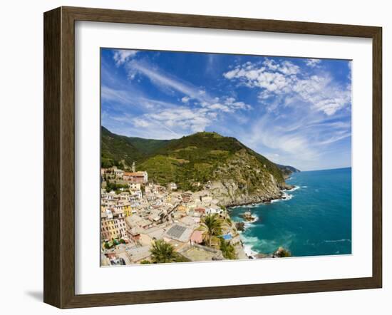 Hillside Town of Vernazza, Cinque Terre, Italy-Terry Eggers-Framed Photographic Print