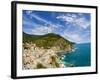 Hillside Town of Vernazza, Cinque Terre, Italy-Terry Eggers-Framed Photographic Print