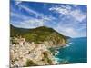 Hillside Town of Vernazza, Cinque Terre, Italy-Terry Eggers-Mounted Photographic Print