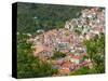 Hillside Town View, Agiasos, Lesvos, Mytilini, Aegean Islands, Greece-Walter Bibikow-Stretched Canvas