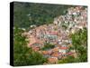 Hillside Town View, Agiasos, Lesvos, Mytilini, Aegean Islands, Greece-Walter Bibikow-Stretched Canvas