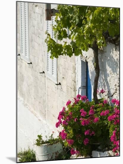 Hillside Vacation Villa Detail, Assos, Kefalonia, Ionian Islands, Greece-Walter Bibikow-Mounted Photographic Print