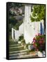 Hillside Vacation Villa Detail, Assos, Kefalonia, Ionian Islands, Greece-Walter Bibikow-Framed Stretched Canvas