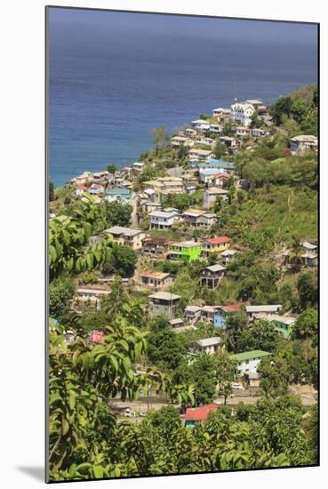 Hillside Village by the Sea, St. Lucia, Windward Islands, West Indies, Caribbean, Central America-Eleanor Scriven-Mounted Photographic Print