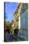 Hillside Windows, Paris, France-Nicolas Hugo-Stretched Canvas