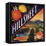 Hillsweet Brand - Porterville, California - Citrus Crate Label-Lantern Press-Framed Stretched Canvas