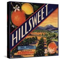 Hillsweet Brand - Porterville, California - Citrus Crate Label-Lantern Press-Stretched Canvas