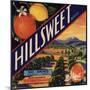 Hillsweet Brand - Porterville, California - Citrus Crate Label-Lantern Press-Mounted Art Print