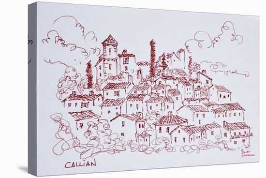 Hilltop town of Callian, south of France-Richard Lawrence-Stretched Canvas