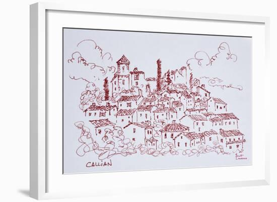 Hilltop town of Callian, south of France-Richard Lawrence-Framed Photographic Print