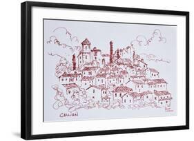 Hilltop town of Callian, south of France-Richard Lawrence-Framed Photographic Print