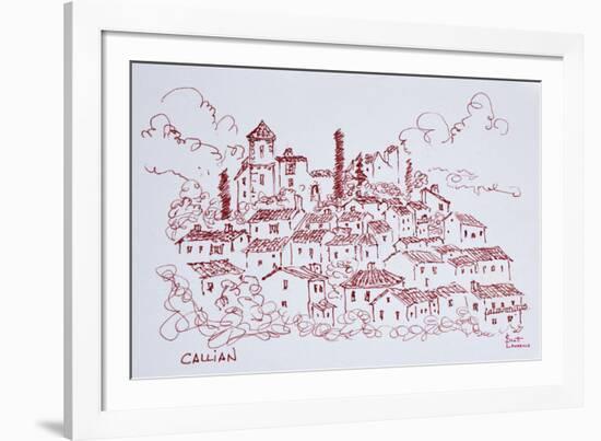 Hilltop town of Callian, south of France-Richard Lawrence-Framed Photographic Print