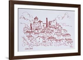 Hilltop town of Callian, south of France-Richard Lawrence-Framed Photographic Print