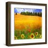 Hilltop Trees with Poppies II-Chris Vest-Framed Art Print