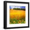 Hilltop Trees with Poppies II-Chris Vest-Framed Art Print