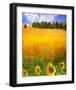 Hilltop Trees with Poppies III-Chris Vest-Framed Art Print