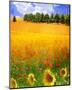 Hilltop Trees with Poppies III-Chris Vest-Mounted Art Print