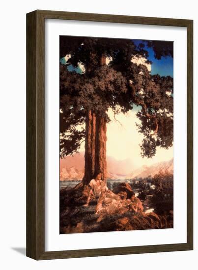 Hilltop-Maxfield Parrish-Framed Art Print